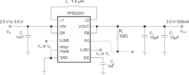 3.3v buck-boost - Typical Application Schematic